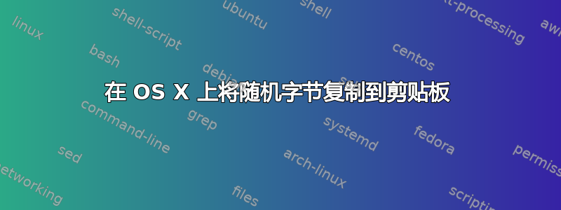 在 OS X 上将随机字节复制到剪贴板