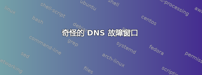 奇怪的 DNS 故障窗口