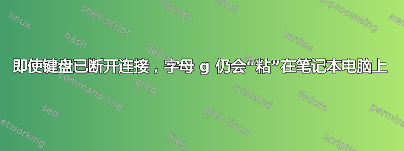 即使键盘已断开连接，字母 g 仍会“粘”在笔记本电脑上