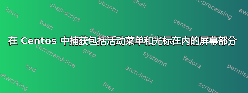 在 Centos 中捕获包括活动菜单和光标在内的屏幕部分