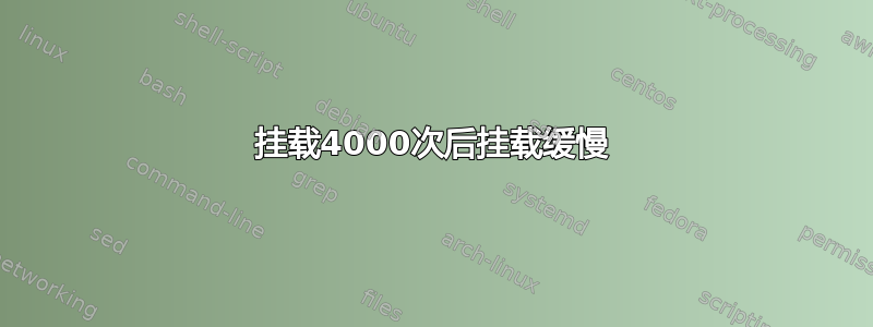 挂载4000次后挂载缓慢