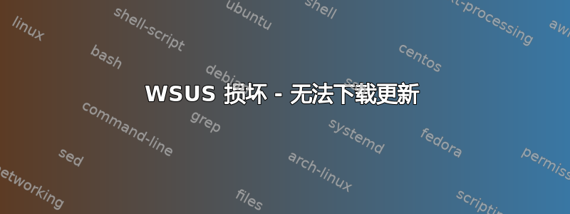 WSUS 损坏 - 无法下载更新