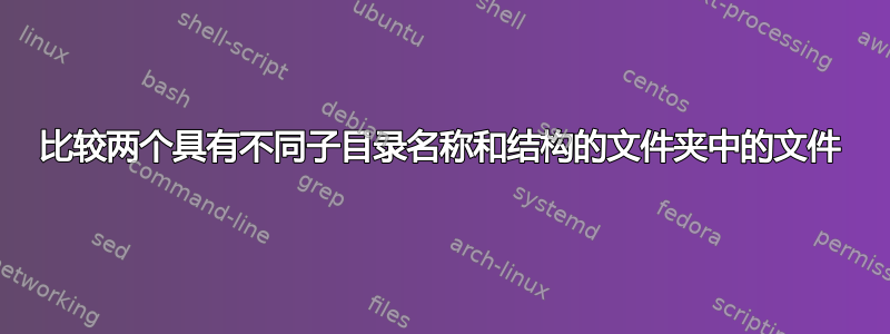 比较两个具有不同子目录名称和结构的文件夹中的文件