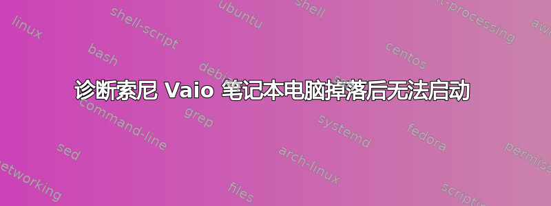 诊断索尼 Vaio 笔记本电脑掉落后无法启动