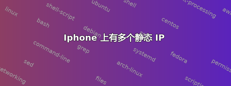 Iphone 上有多个静态 IP