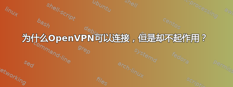 为什么OpenVPN可以连接，但是却不起作用？