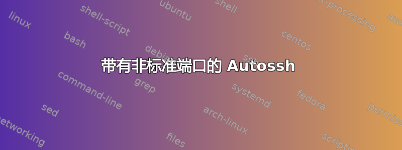 带有非标准端口的 Autossh