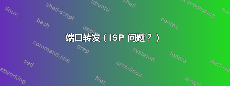 端口转发（ISP 问题？）