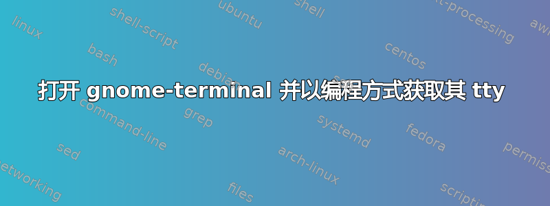 打开 gnome-terminal 并以编程方式获取其 tty