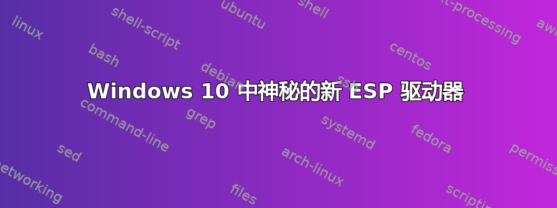 Windows 10 中神秘的新 ESP 驱动器