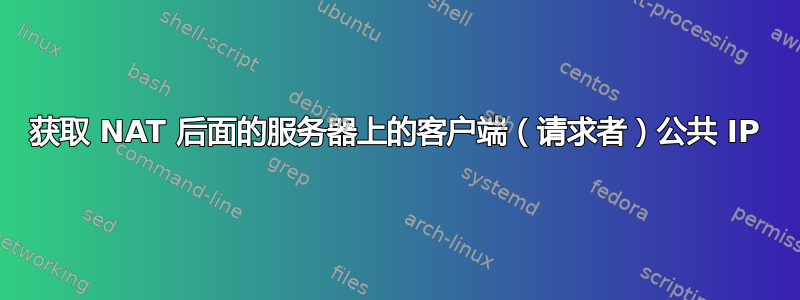 获取 NAT 后面的服务器上的客户端（请求者）公共 IP