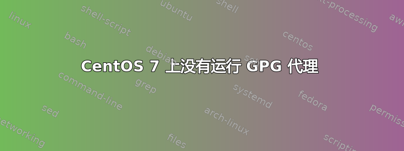 CentOS 7 上没有运行 GPG 代理