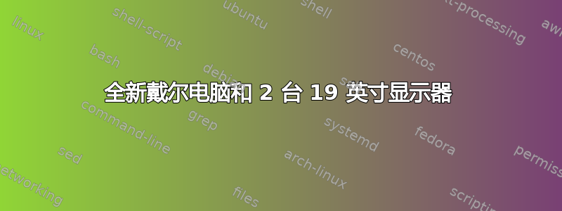 全新戴尔电脑和 2 台 19 英寸显示器