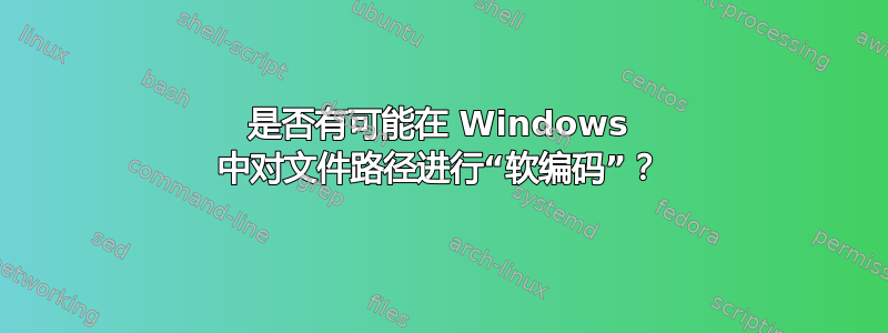 是否有可能在 Windows 中对文件路径进行“软编码”？