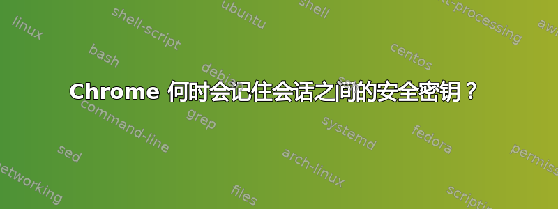 Chrome 何时会记住会话之间的安全密钥？