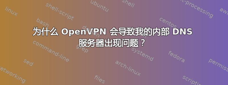 为什么 OpenVPN 会导致我的内部 DNS 服务器出现问题？