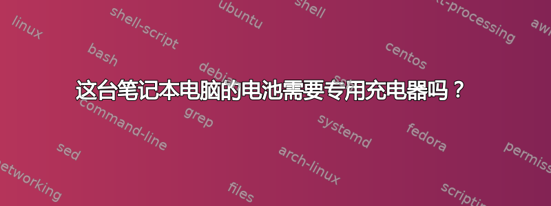 这台笔记本电脑的电池需要专用充电器吗？