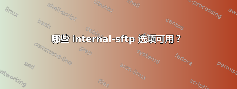 哪些 internal-sftp 选项可用？