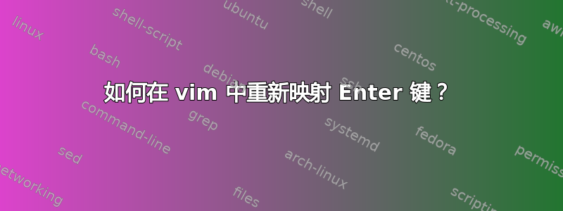 如何在 vim 中重新映射 Enter 键？