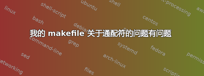 我的 makefile 关于通配符的问题有问题