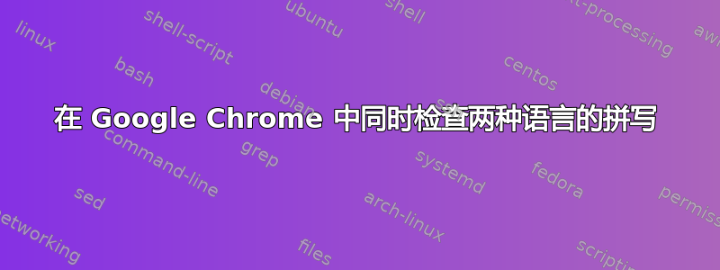 在 Google Chrome 中同时检查两种语言的拼写