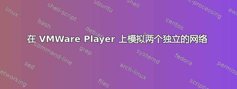 在 VMWare Player 上模拟两个独立的网络