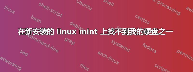 在新安装的 linux mint 上找不到我的硬盘之一