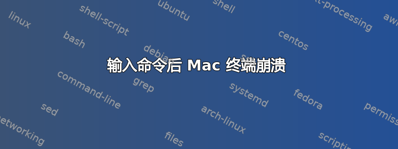 输入命令后 Mac 终端崩溃