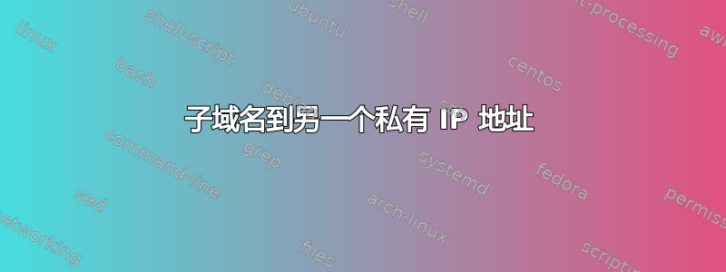 子域名到另一个私有 IP 地址