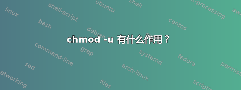 chmod -u 有什么作用？