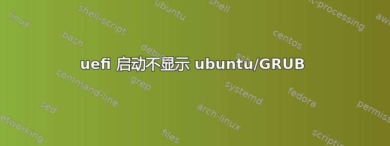 uefi 启动不显示 ubuntu/GRUB