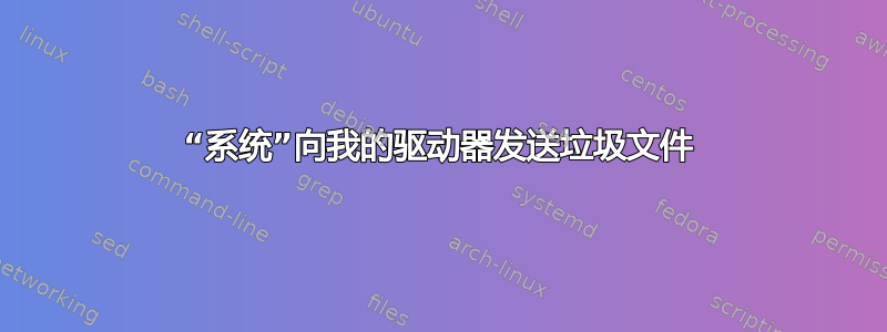 “系统”向我的驱动器发送垃圾文件