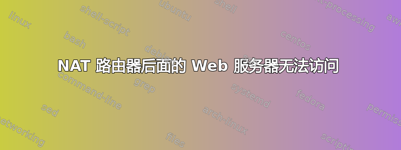 NAT 路由器后面的 Web 服务器无法访问