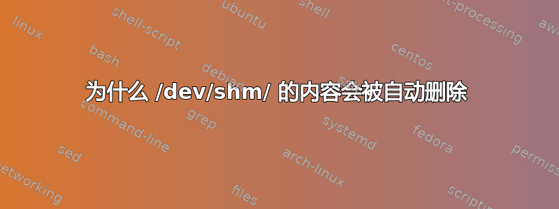 为什么 /dev/shm/ 的内容会被自动删除