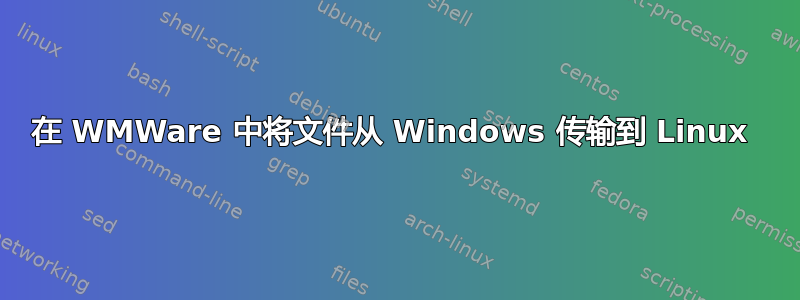 在 WMWare 中将文件从 Windows 传输到 Linux 