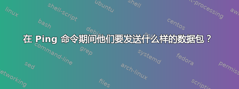 在 Ping 命令期间他们要发送什么样的数据包？