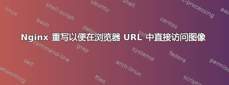 Nginx 重写以便在浏览器 URL 中直接访问图像