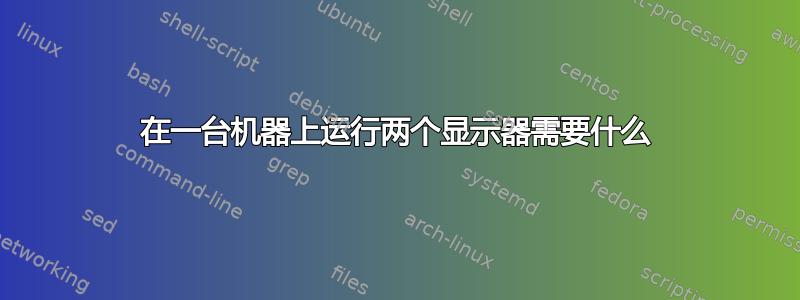 在一台机器上运行两个显示器需要什么