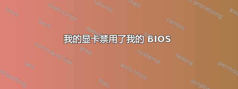 我的显卡禁用了我的 BIOS