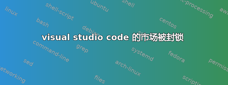 visual studio code 的市场被封锁