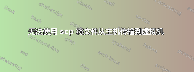 无法使用 scp 将文件从主机传输到虚拟机