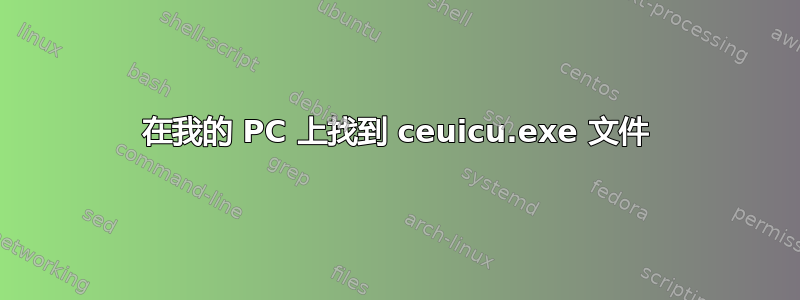 在我的 PC 上找到 ceuicu.exe 文件