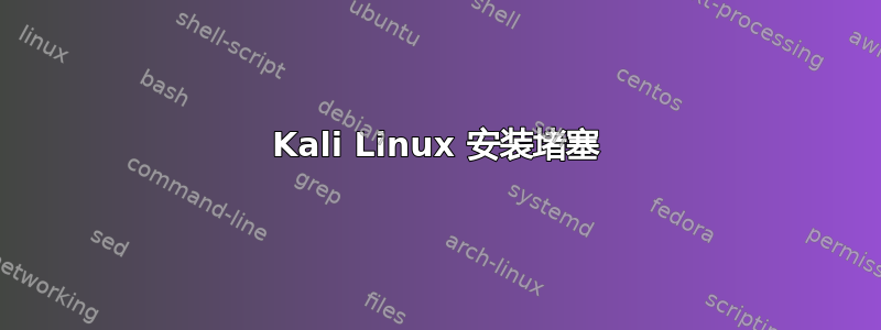 Kali Linux 安装堵塞