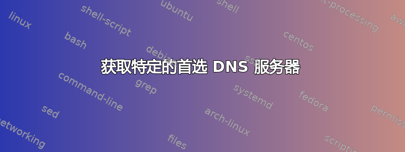 获取特定的首选 DNS 服务器