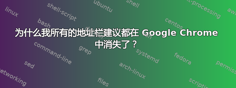 为什么我所有的地址栏建议都在 Google Chrome 中消失了？