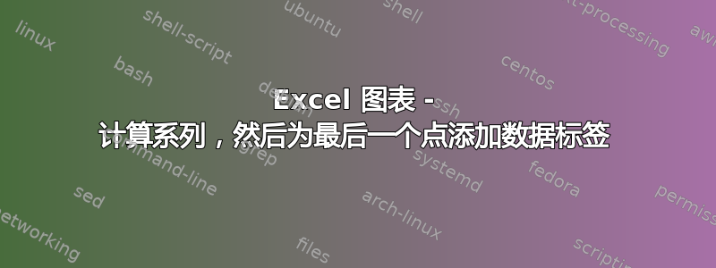 Excel 图表 - 计算系列，然后为最后一个点添加数据标签