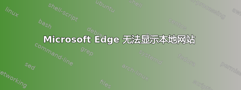 Microsoft Edge 无法显示本地网站