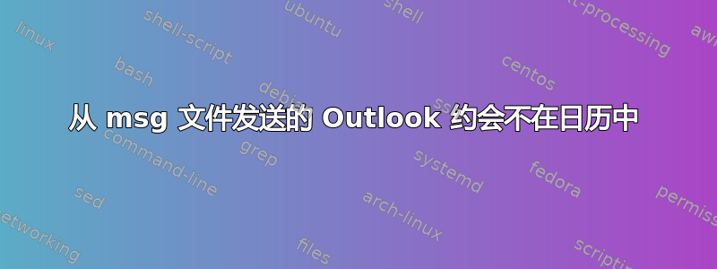 从 msg 文件发送的 Outlook 约会不在日历中