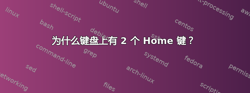 为什么键盘上有 2 个 Home 键？