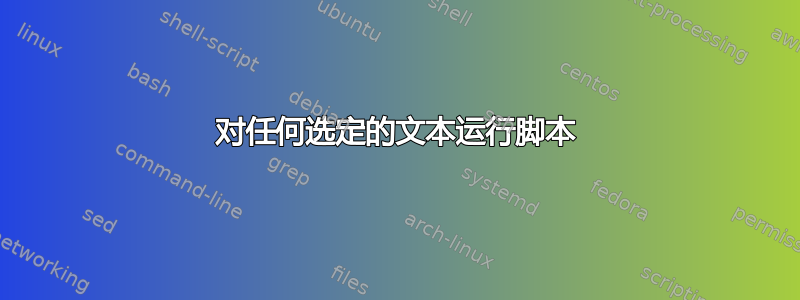 对任何选定的文本运行脚本